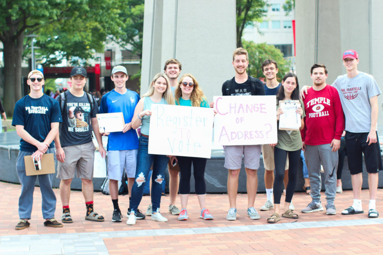 Greek life hosts voter registration drive
