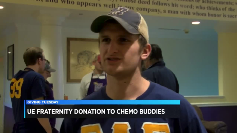 Local fraternity to make generous donation to Chemo Buddies