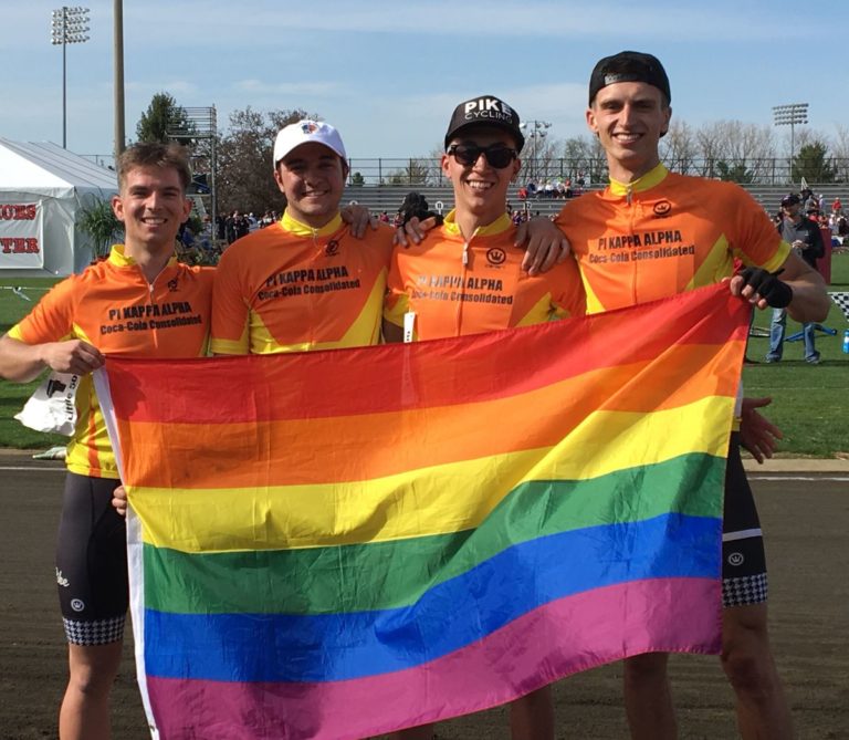 Gay cyclist finds his band of brothers in fraternity