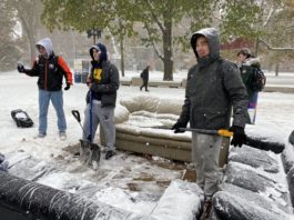 Fraternity defends against rivals despite heavy snow