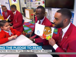 Fraternity members help kids learn to love reading