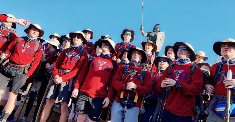Fraternity walks 128.3 miles for wounded warriors