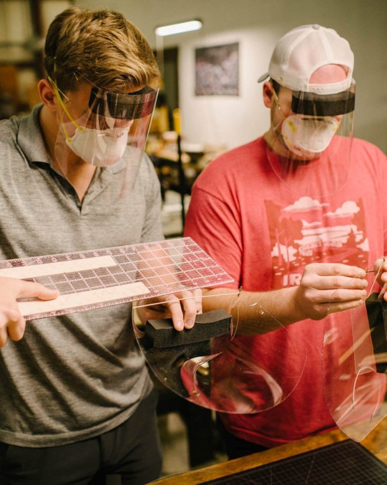 Louisville brothers  making face shields