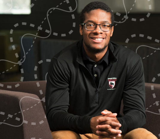 Chapter president reaches sky high