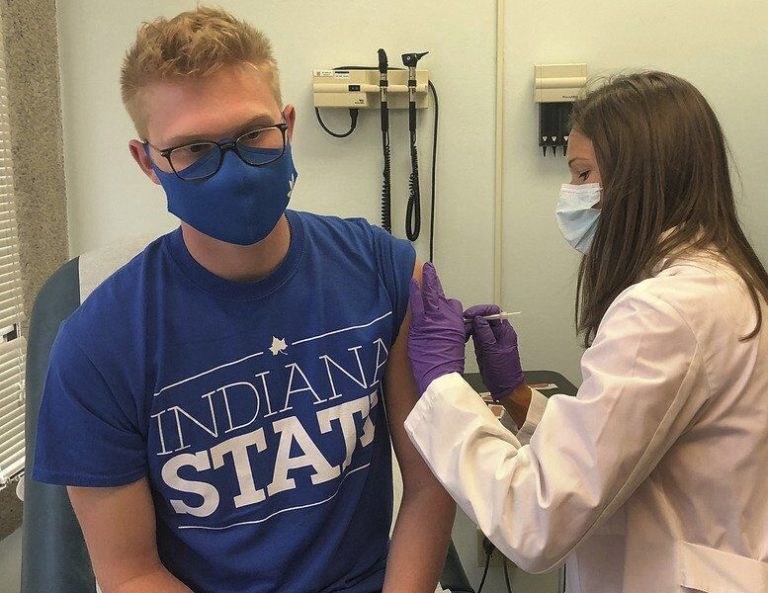IFC President first to receive on-campus vaccination