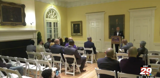 UVA’s Omega Psi Phi fraternity chapter holds silent march to Memorial to Enslaved Laborers