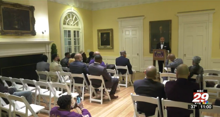 UVA’s Omega Psi Phi fraternity chapter holds silent march to Memorial to Enslaved Laborers