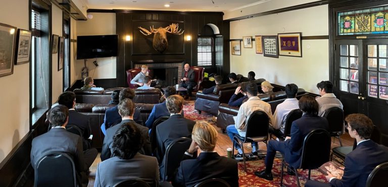 Alpha Rho masters alumni relations with speaker series