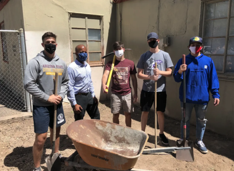 ASU ‘FIJI’ frat members take time to lend helping hand to Salvation Army