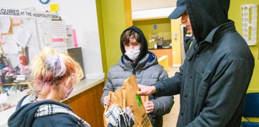 A Valentine’s Day surprise: Bloomington’s homeless get care packages from IU fraternity