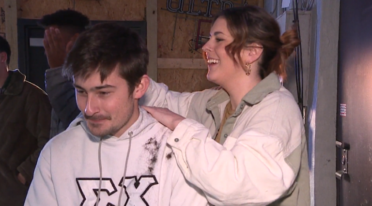 Kent State fraternity brothers shave heads, fundraising for member’s mom diagnosed with cancer