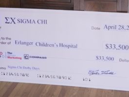 Fraternity breaks their record for most money raised for Erlanger