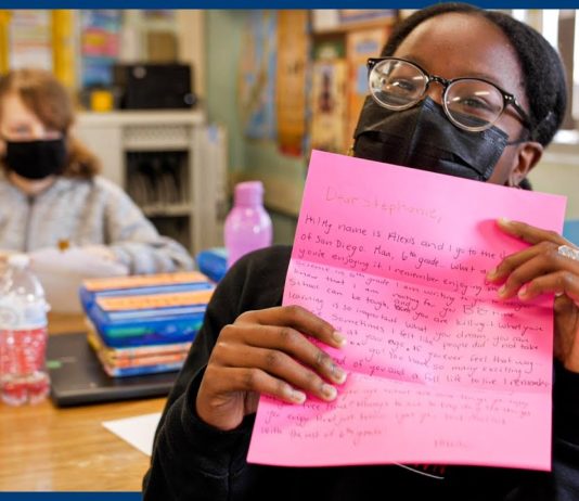 USD Fraternity Delivers Inspirational Letters to Young Students