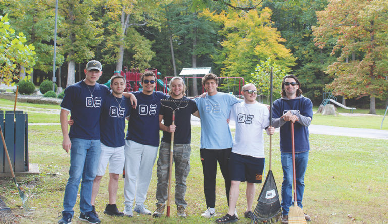Theta Xi aid in community clean up at Buckhannon City Park