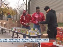 Fraternity hosts turkey giveaway to feed families