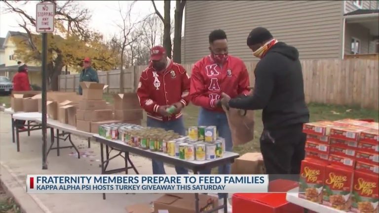 Fraternity hosts turkey giveaway to feed families