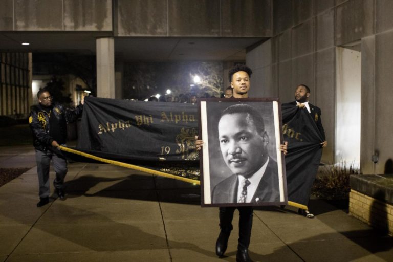 Alpha Phi Alpha Fraternity Inc., honors MLK Day with vigil and ceremony