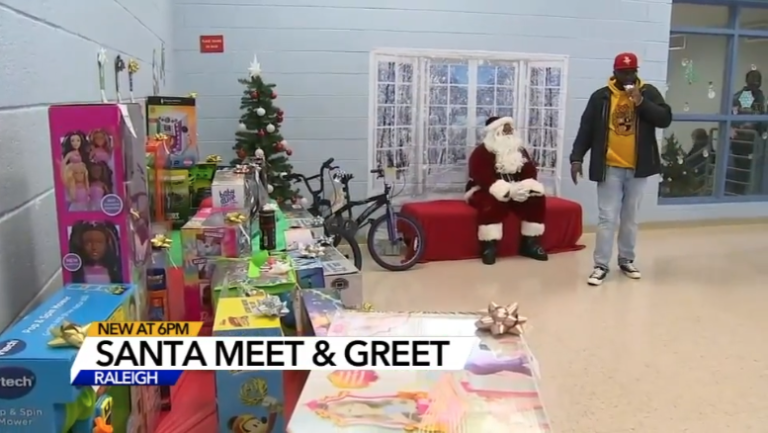 ‘Most wonderful thing’: Black Santa arrives a few weeks early at Southeast Raleigh holiday event