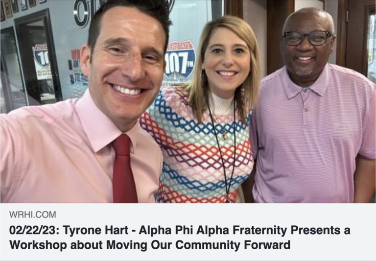 Alpha Phi Alpha Fraternity Presents a Workshop about Moving Our Community Forward