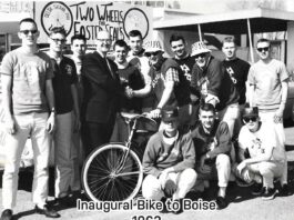 Idaho fraternity bikes to Boise for a good cause Members of the Delta Sigma Phi fraternity gather at the inaugural Bike to Boise fundraiser in 1963.