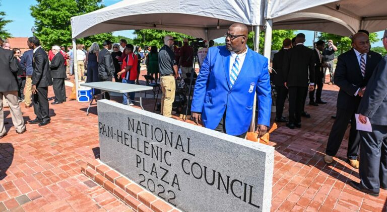 TROY dedicates NPHC Plaza honoring historically African American Greek organizations