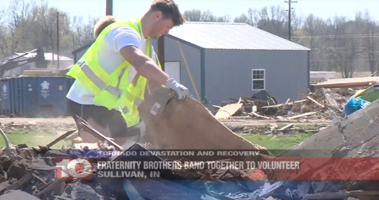 Indiana State Fraternity Continues to Volunteer