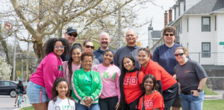 Students in Fraternity and Sorority Affairs and staff from the Department of Public Safety teamed up for an Earth Day cleanup.