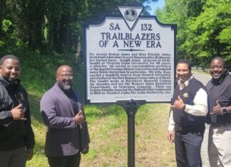 The 'Trailblazers of a New Era' marker was revealed on Saturday, May 20.(Photo via Tyler Parker)