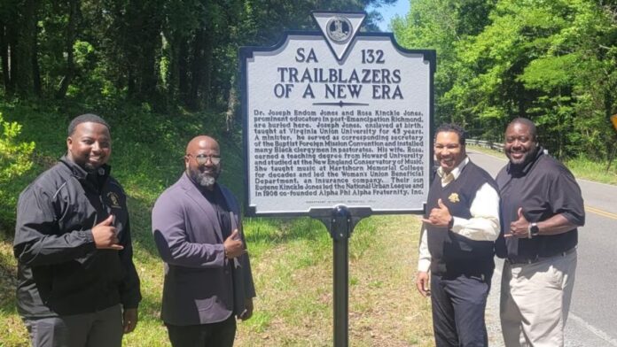 The 'Trailblazers of a New Era' marker was revealed on Saturday, May 20.(Photo via Tyler Parker)