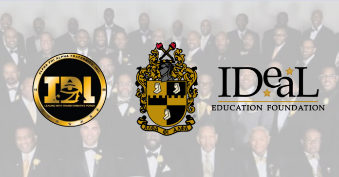 Alpha Phi Alpha Fraternity and IDeal Educational logos.