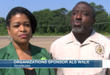 Alpha Kappa Alpha and Alpha Phi Alpha members discuss ALS fundraiser.
