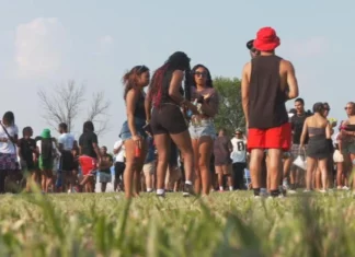 Over 300 fraternity and sorority members came out for the third annual Louisville Greek Picnic on June 24, 2023. (WDRB photo)