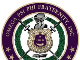 ‘It’s more than a title — it’s a vocation’: community group works to decrease father absenteeism in Buffalo Omega Psi Phi crest logo.