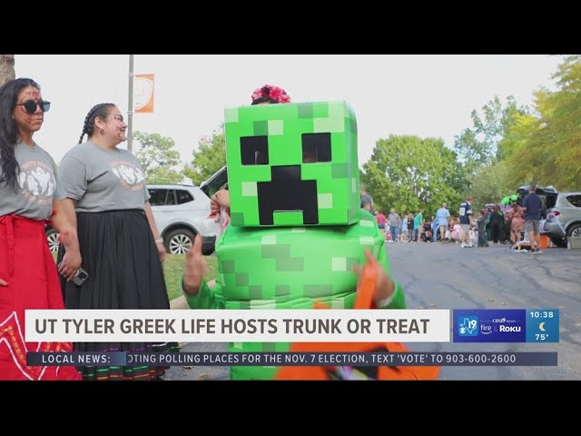 UT Tyler Greek Life hosts trunk-or-treat event for young trick-or-treaters