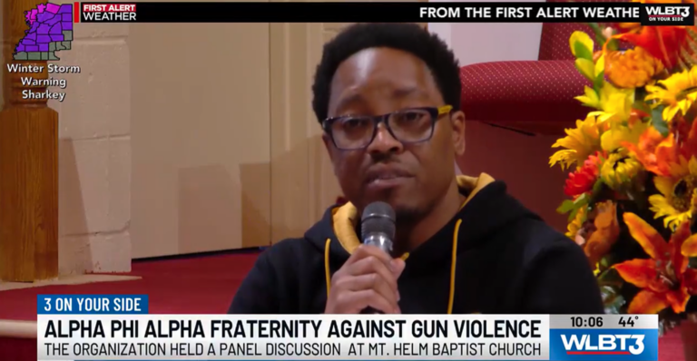 Alpha Phi Alpha fraternity takes a stance against gun violence in Jackson