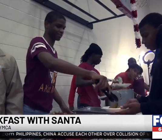 Kappa Alpha Psi holds Breakfast with Santa at Dearborn YMCA