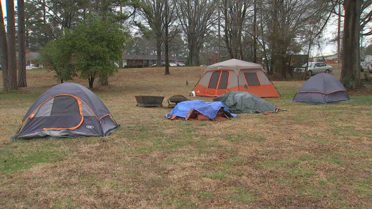 Local fraternity sleeps in tents on Beatties Ford to support those currently homeless
