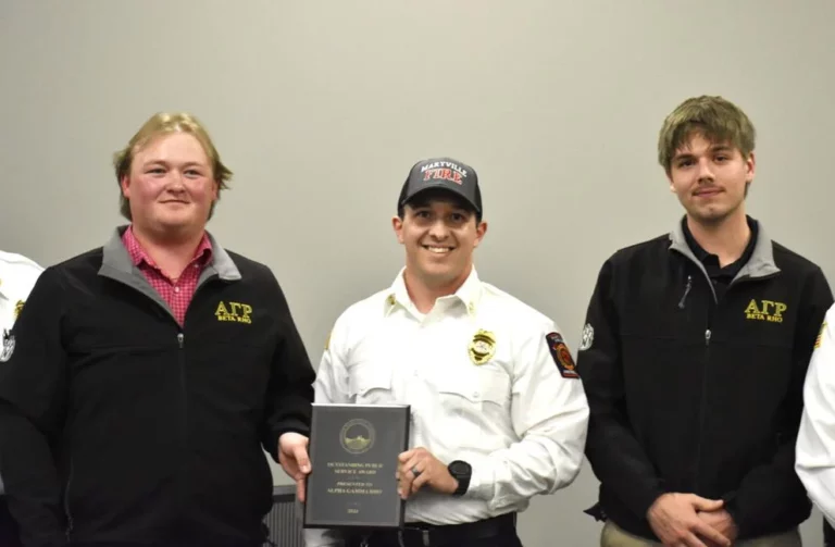 Local fraternity awarded city service award