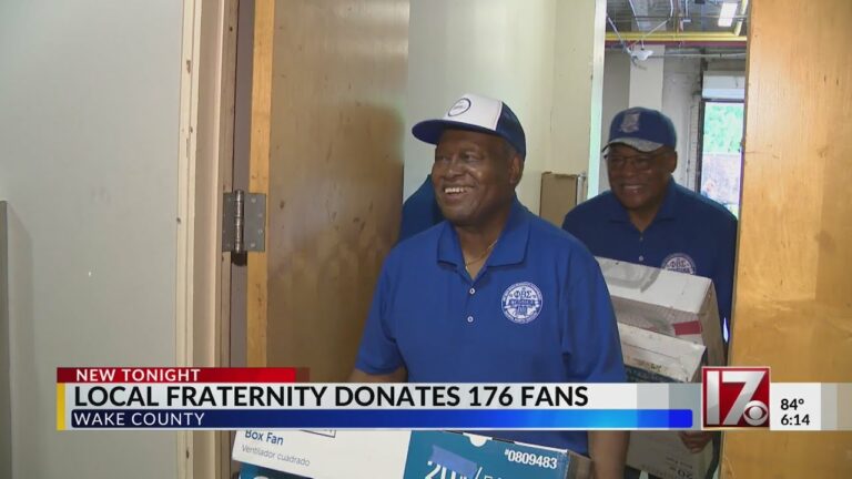 Raleigh frat donates fans for those vulnerable to extreme heat