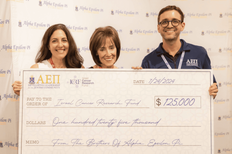 Jewish fraternity shines a light on cancer research