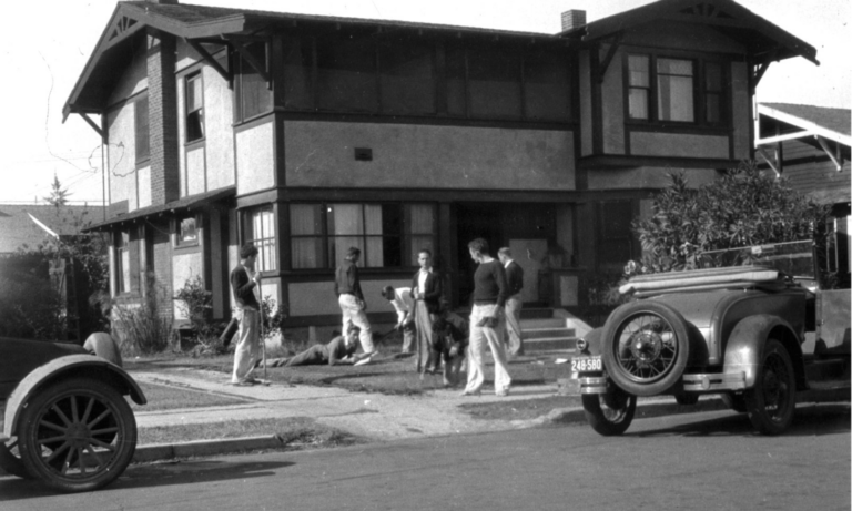 Omega Xi fraternity house, 1929