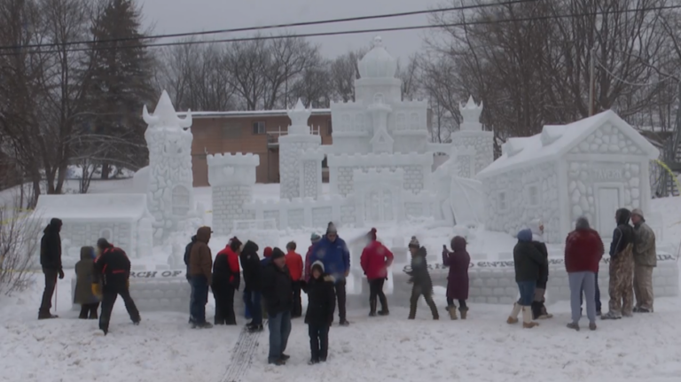 Phi Kappa Tau wins MTU Winter Carnival overall snow statue contest