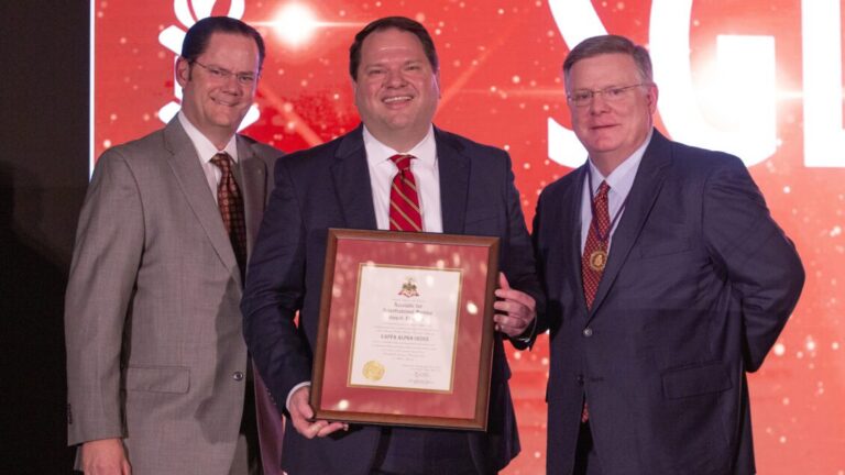 Gary Wiser recognized by Kappa Alpha Order with Accolade for Interfraternal Service