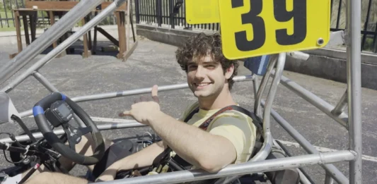 Purdue students getting ready for Grand Prix race