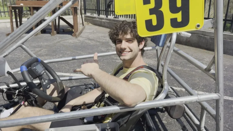 Purdue students getting ready for Grand Prix race