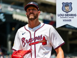Chris Sale of the Atlanta Braves Wins Phi Delta Theta Fraternity’s Lou Gehrig Memorial Award