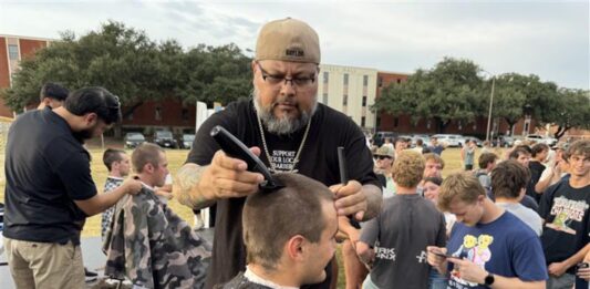 Baylor fraternities raise over $40,000 in head-shaving fundraiser