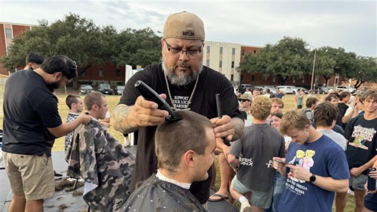 Baylor fraternities raise over $40,000 in head-shaving fundraiser