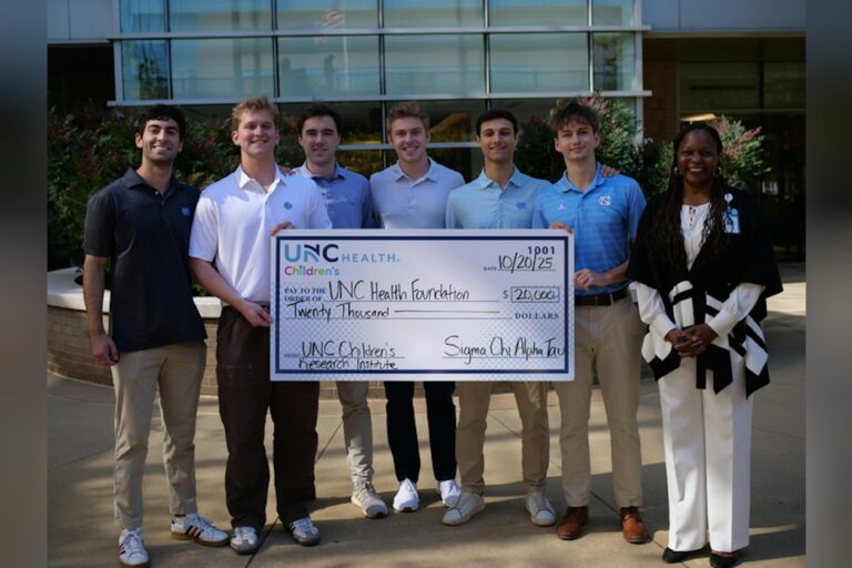 Sigma Chi fraternity raises over $20,000 for UNC Children’s Research Institute