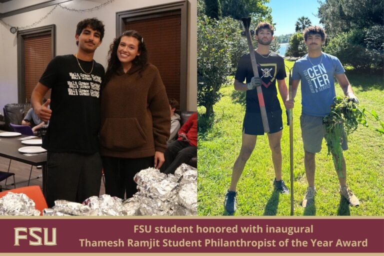 Florida State University student honored with FSU Student Foundation’s inaugural philanthropic award